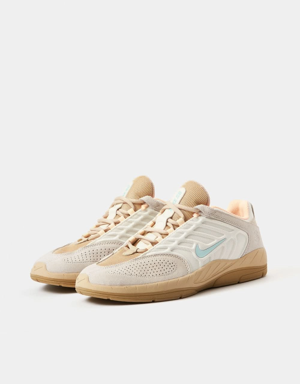 Nike SB Vertebrae TE Skate Shoes - Coconut Milk/Jade Ice-Sesame-Flt Gold-Melon Tint Nike Shoes That Make You Run Faster