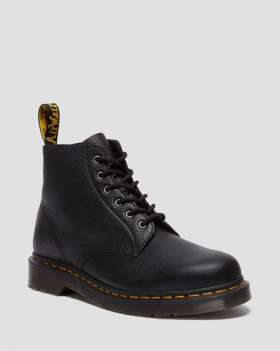 Puss N Boots Film Dr. Martens 101 Ambassador Leather Ankle Boots Black - Mens