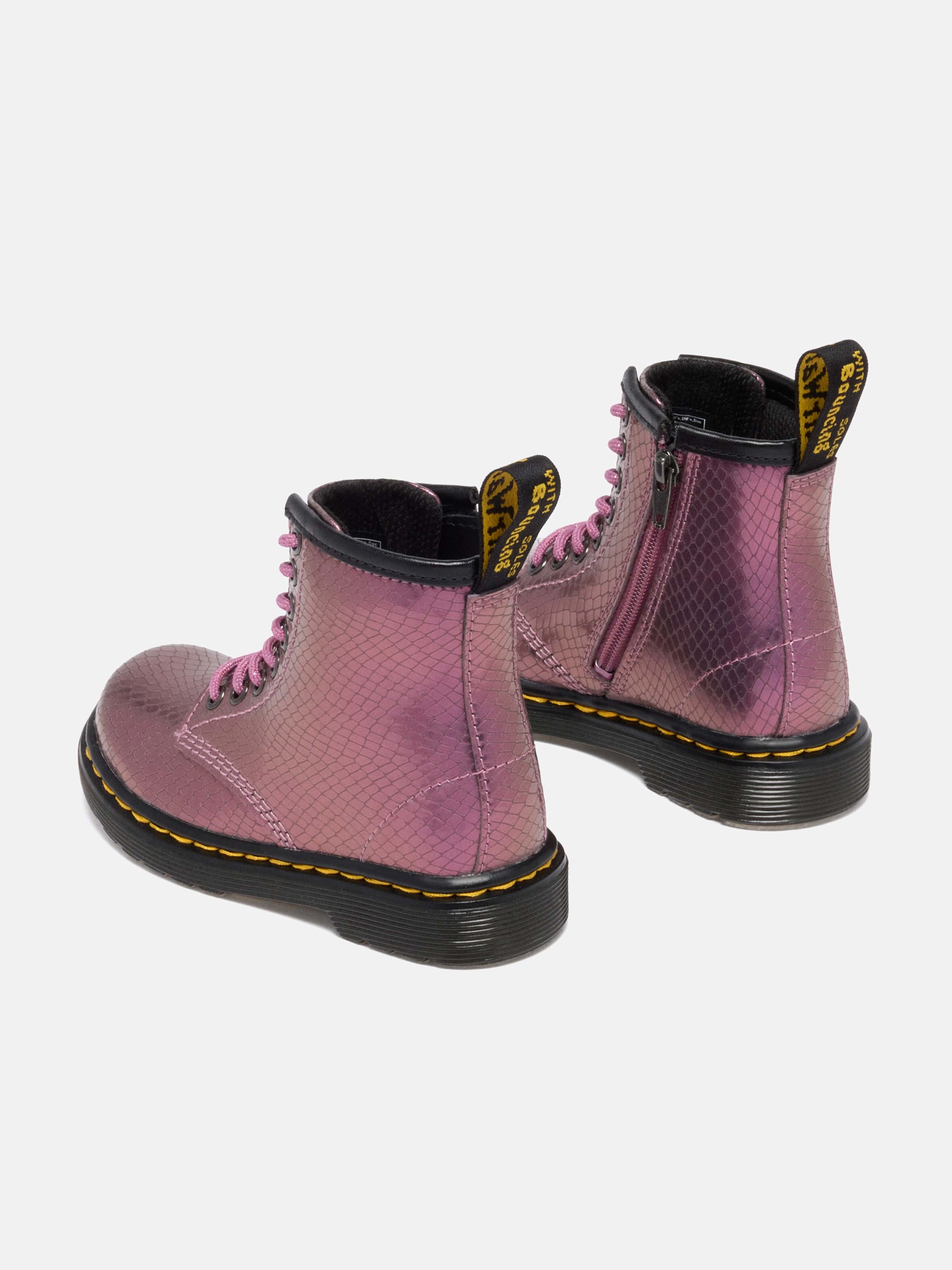 Esd Boots Dr Martens Girls 1460 Reptile Embossed Leather Boots in Purple