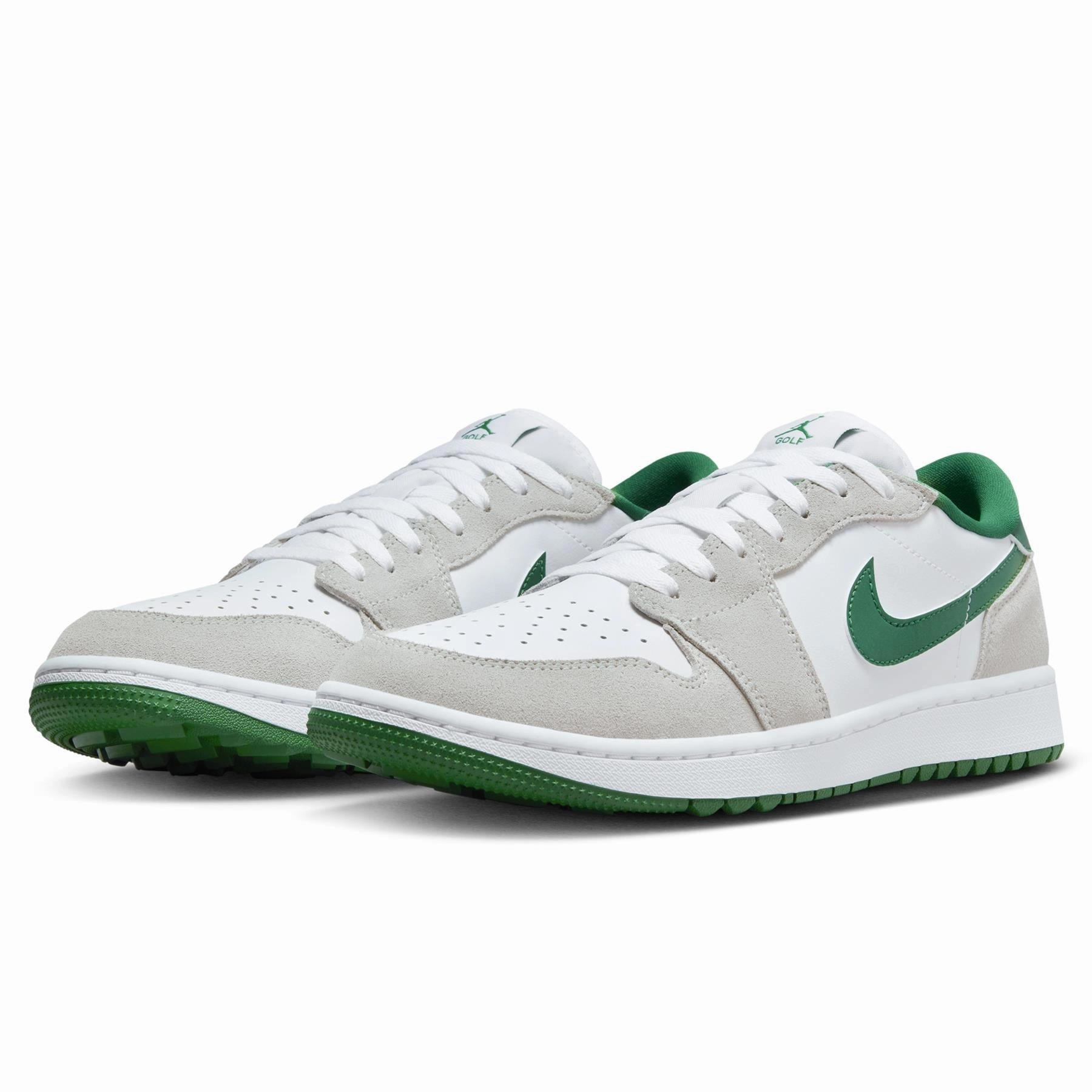 Air Jordan 1 Low G White/Pine Green/Light Smoke Grey Nike Flight Jordan Shoes