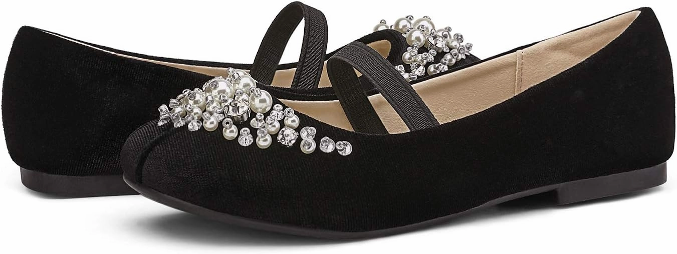 DREAM PAIRS Girls Ballet Flats Flower Shoes Mary Jane Ballerina Flat Dress Shoes for Daily/Wedding/Party Asics Shoes Gel Excite 10