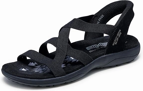 Flip Flops Under 200 Skechers Women's Reggae Slim-Stretch Flex Hands Free Slip-ins Sandal