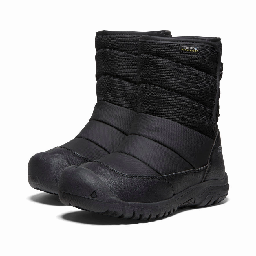 Big Kids' Puffrider Waterproof Winter Boot  |  Black/Steel Grey Mil Tec Snow Boots Arctic