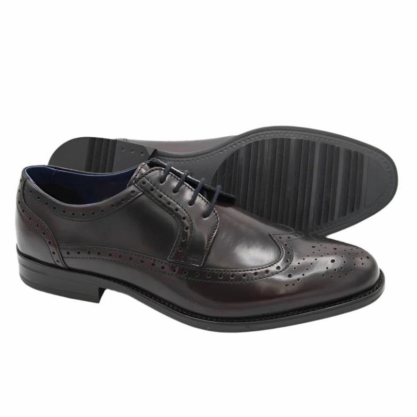 Dubarry Mens Shoe Dickson Burgundy Dress Laser Oxfords