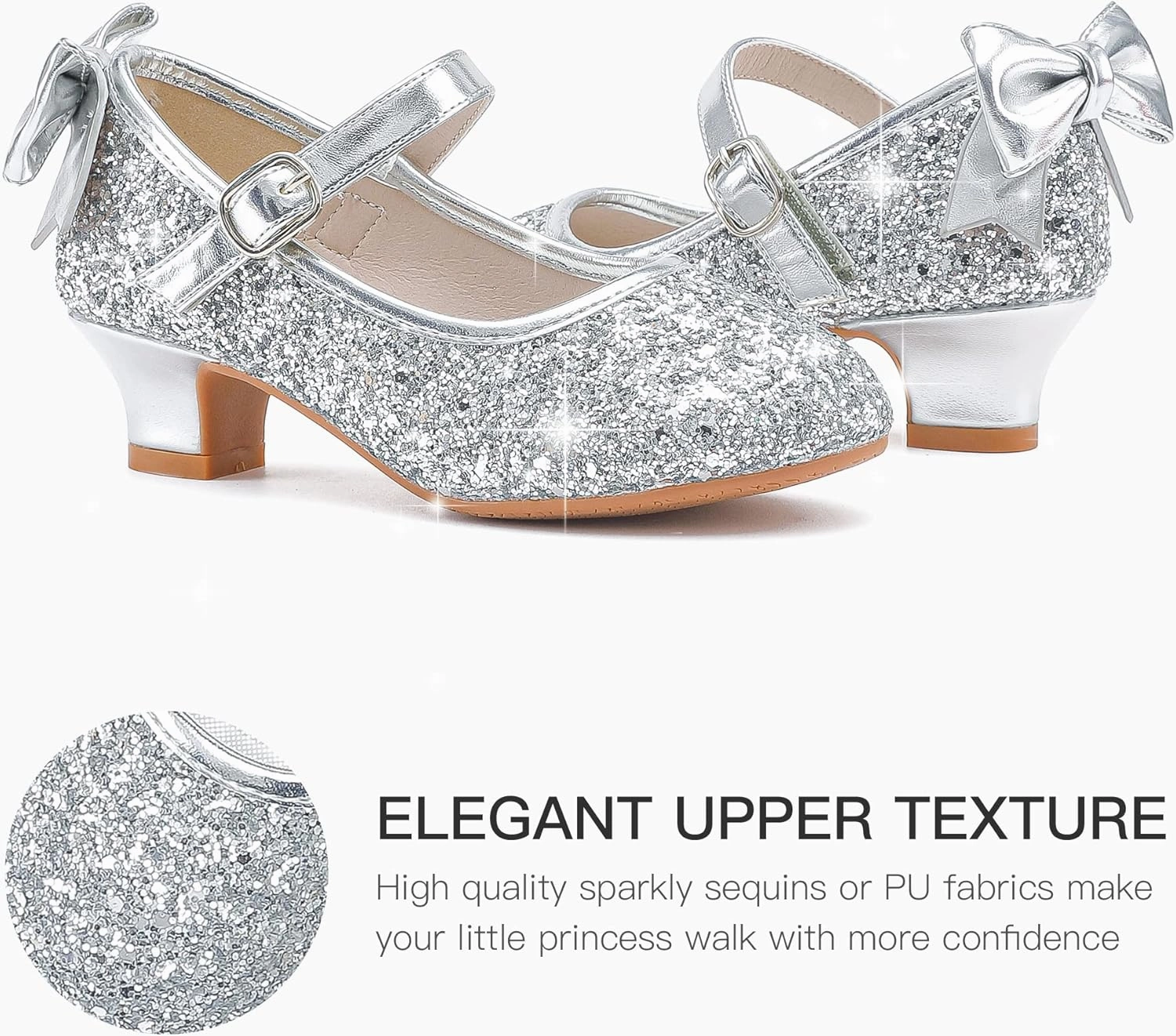 Best Asics Shoes For Ankle Support Dufannie Girls Dress Shoes Low Heel Princess Flats Mary Jane Flower Wedding Party Glitter Shoes for Kids Toddler