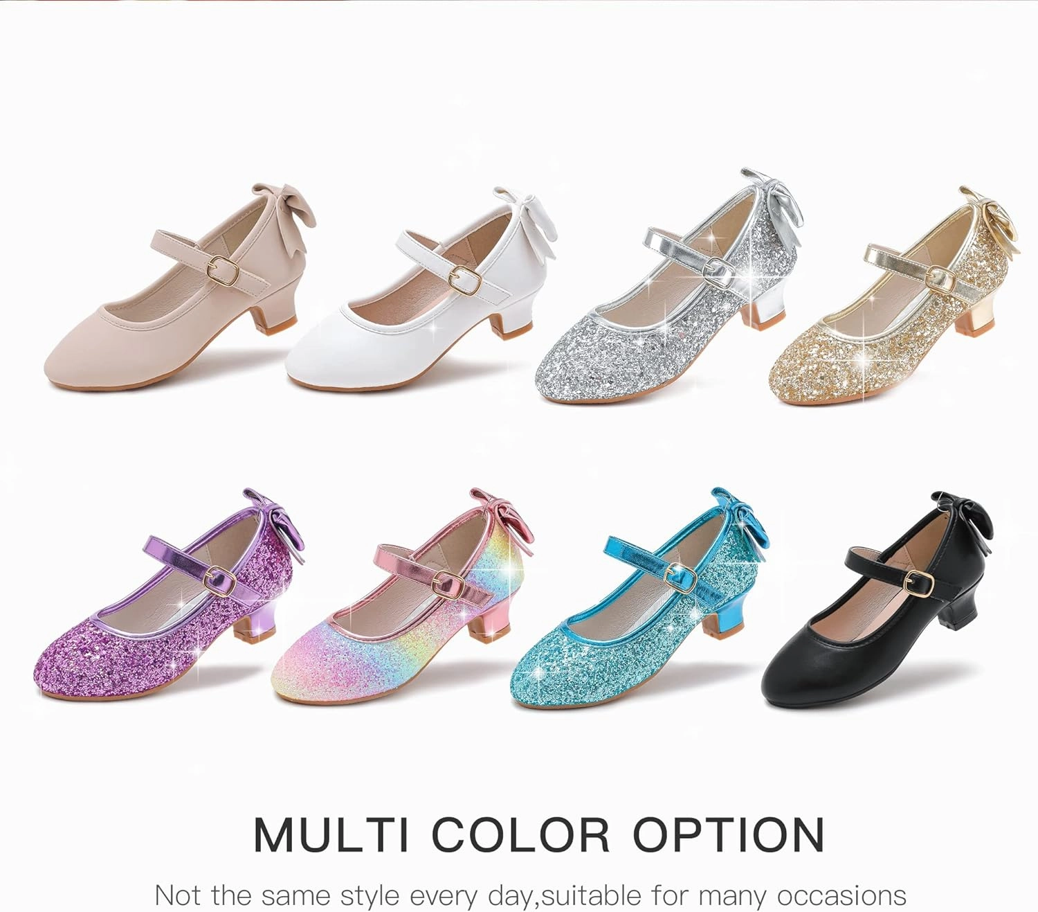 Dufannie Girls Dress Shoes Low Heel Princess Flats Mary Jane Flower Wedding Party Glitter Shoes for Kids Toddler Asics Gel-foundation 13 Running Shoes