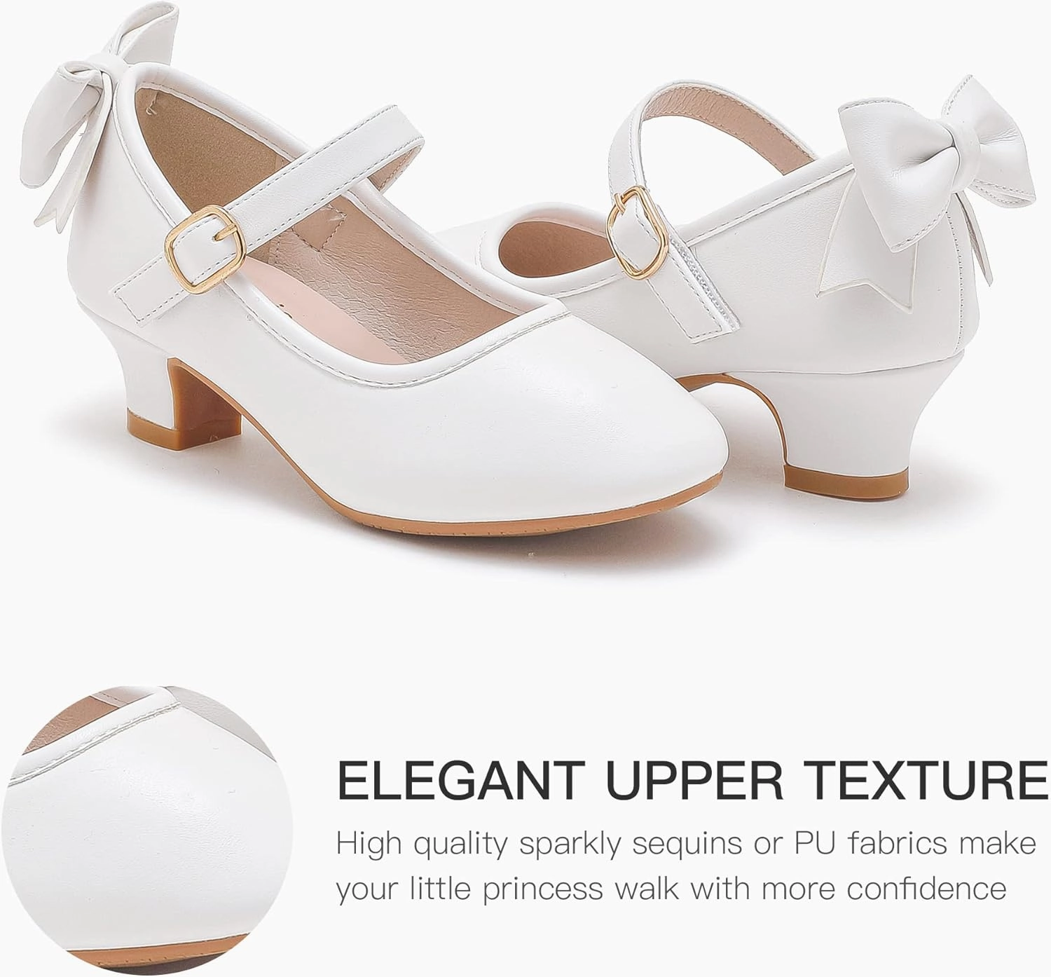 Dufannie Girls Dress Shoes Low Heel Princess Flats Mary Jane Flower Wedding Party Glitter Shoes for Kids Toddler Asics Gel Quantum 180 4 Running Shoe