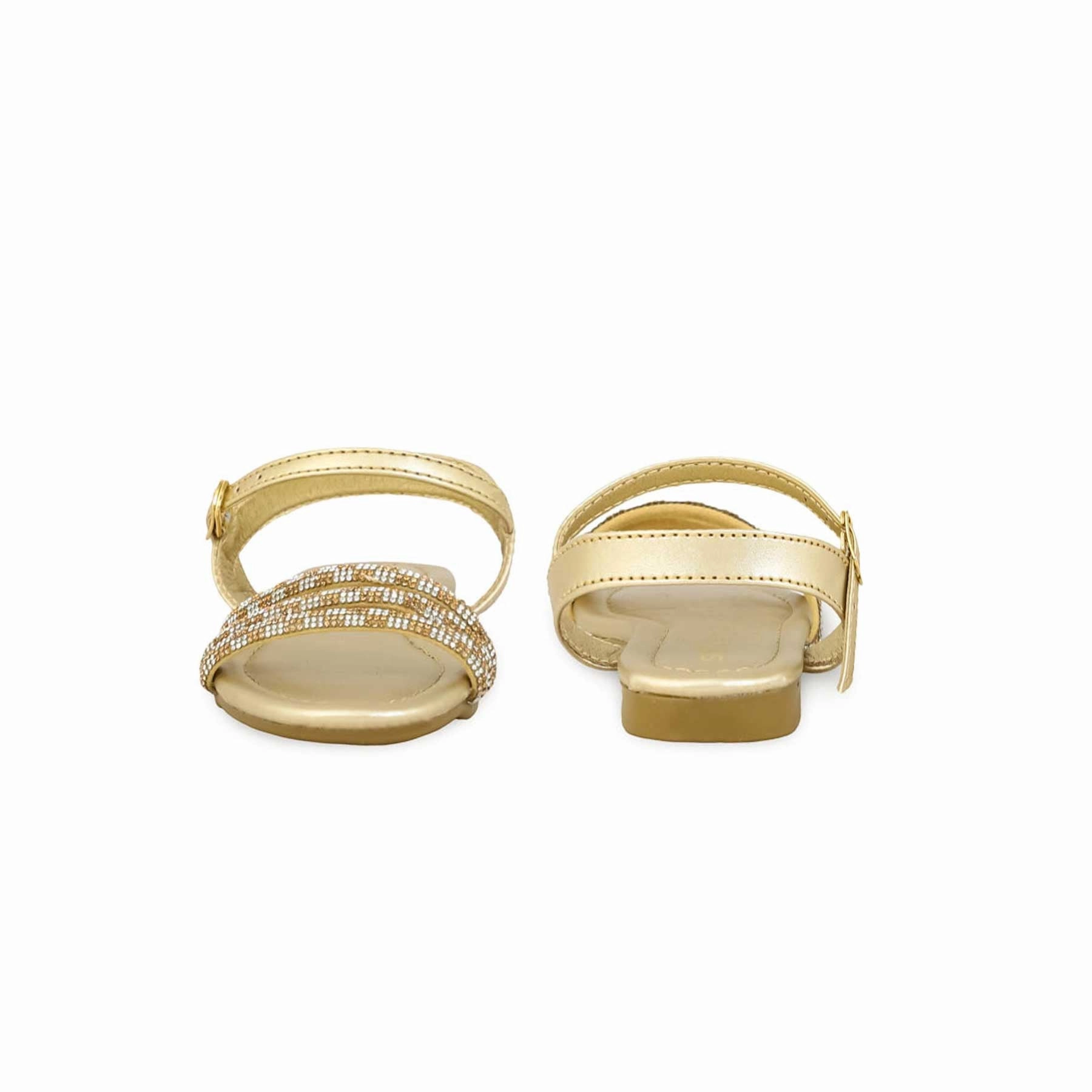 Platform Strap Sandals Girls Golden Fancy Sandal KD5633