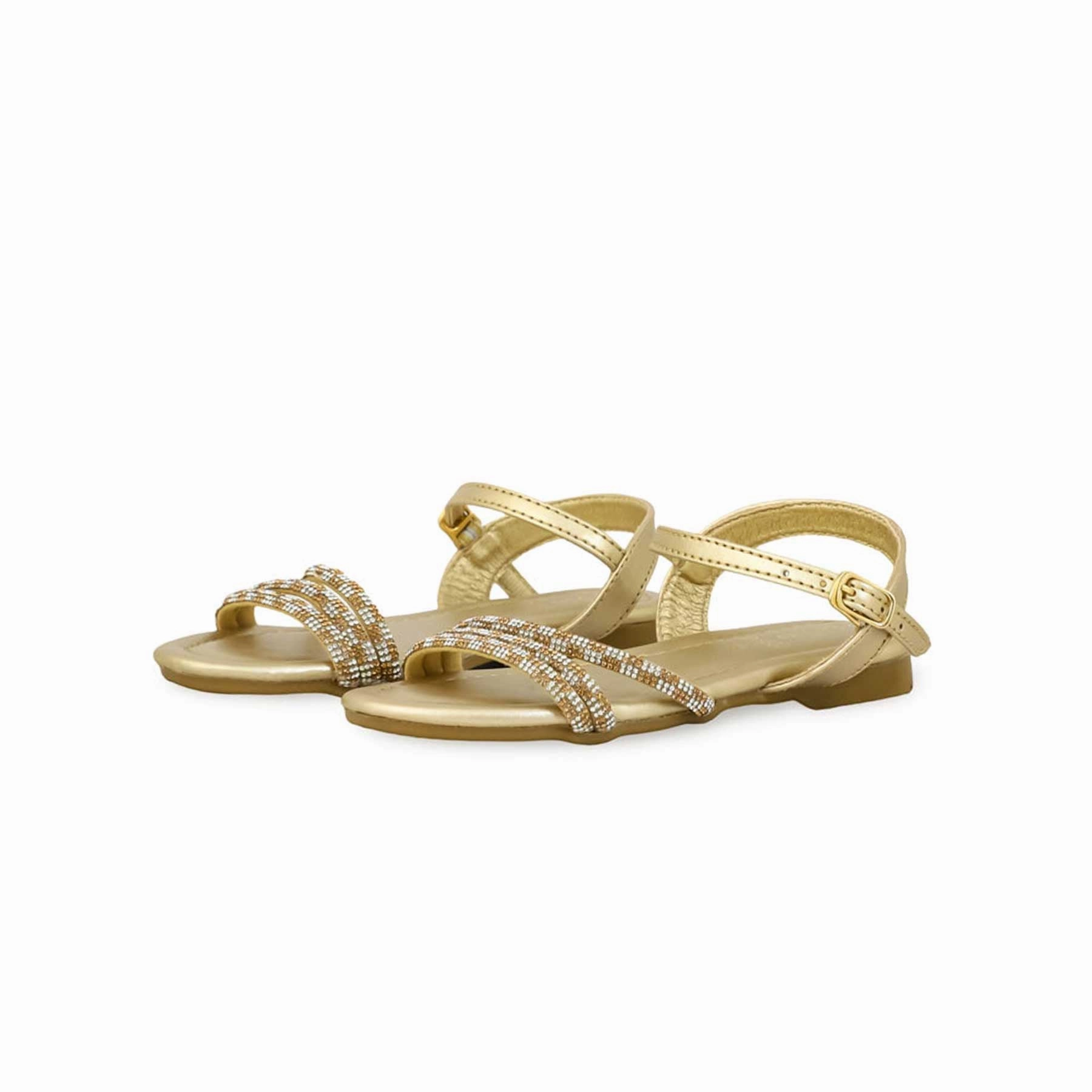 Girls Golden Fancy Sandal KD5633 5 Below Sandals