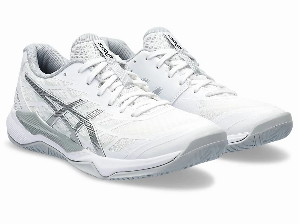 Asics Women's Gel-Tactic 12 - white/pure silver Asics Wrestling Shoes 8.5