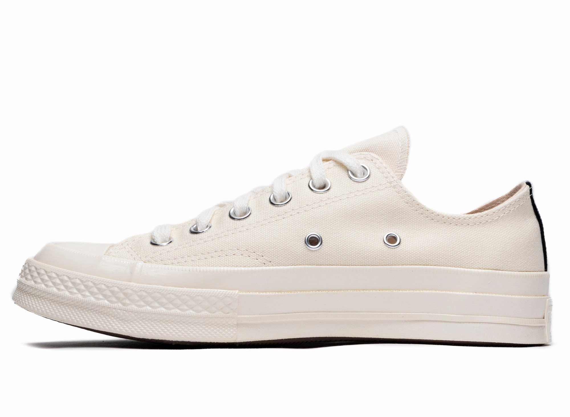 Converse Comme des Garons Play Heart Chuck 70 Low in Cream Brogan Shoe