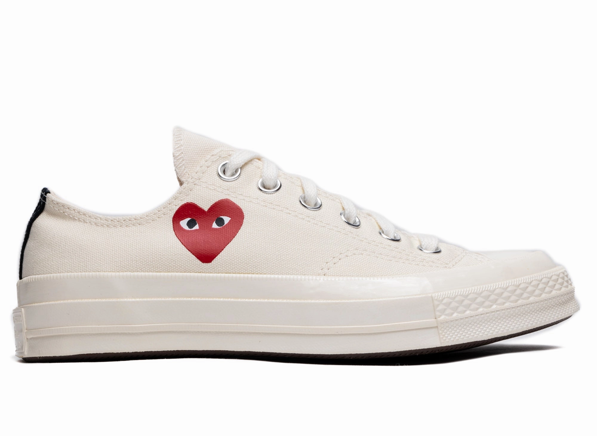Converse Comme des Garons Play Heart Chuck 70 Low in Cream Kelvin Ii Arcadia Leather Brogue Shoes