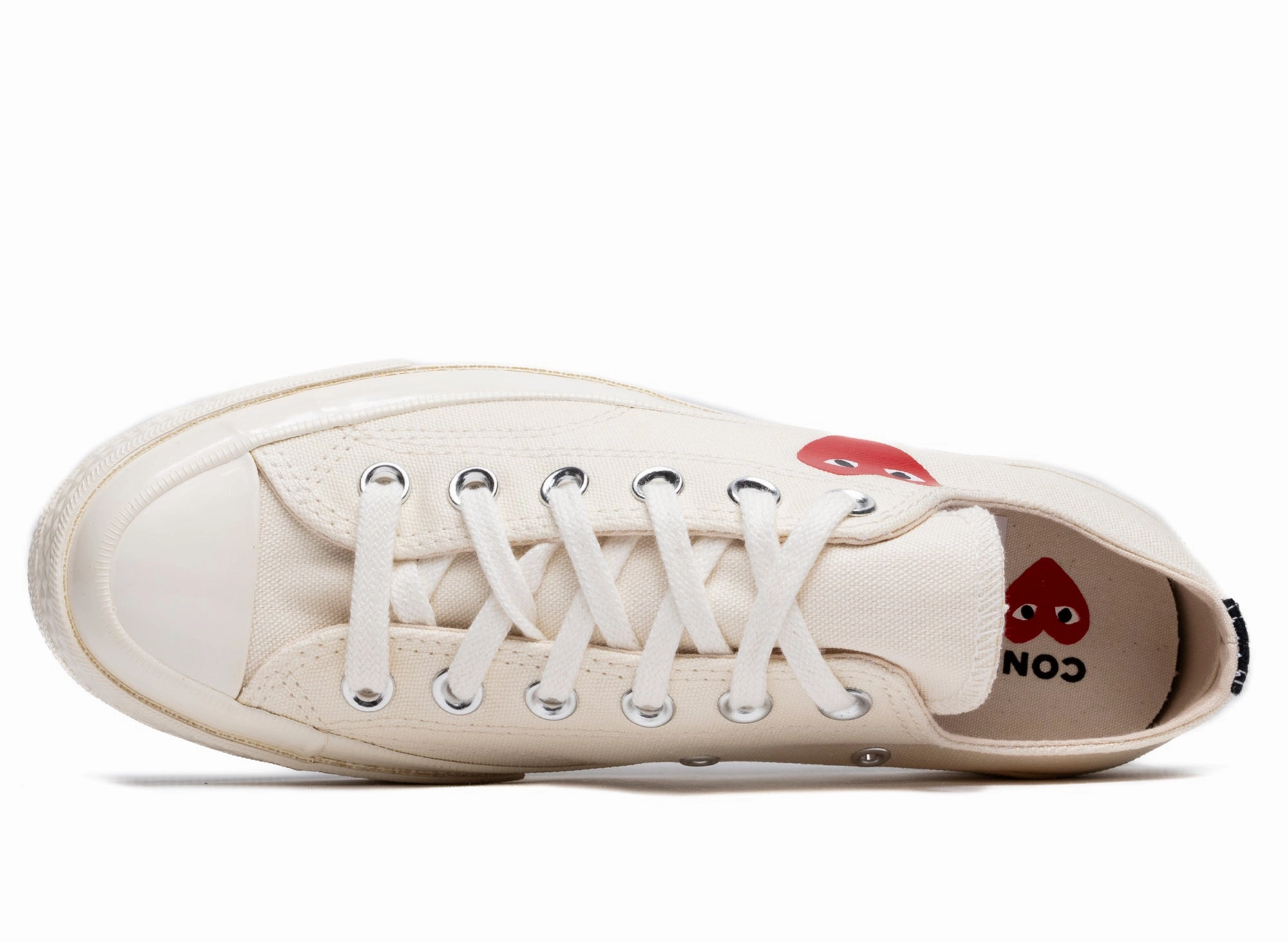 Brogues Definition Converse Comme des Garons Play Heart Chuck 70 Low in Cream