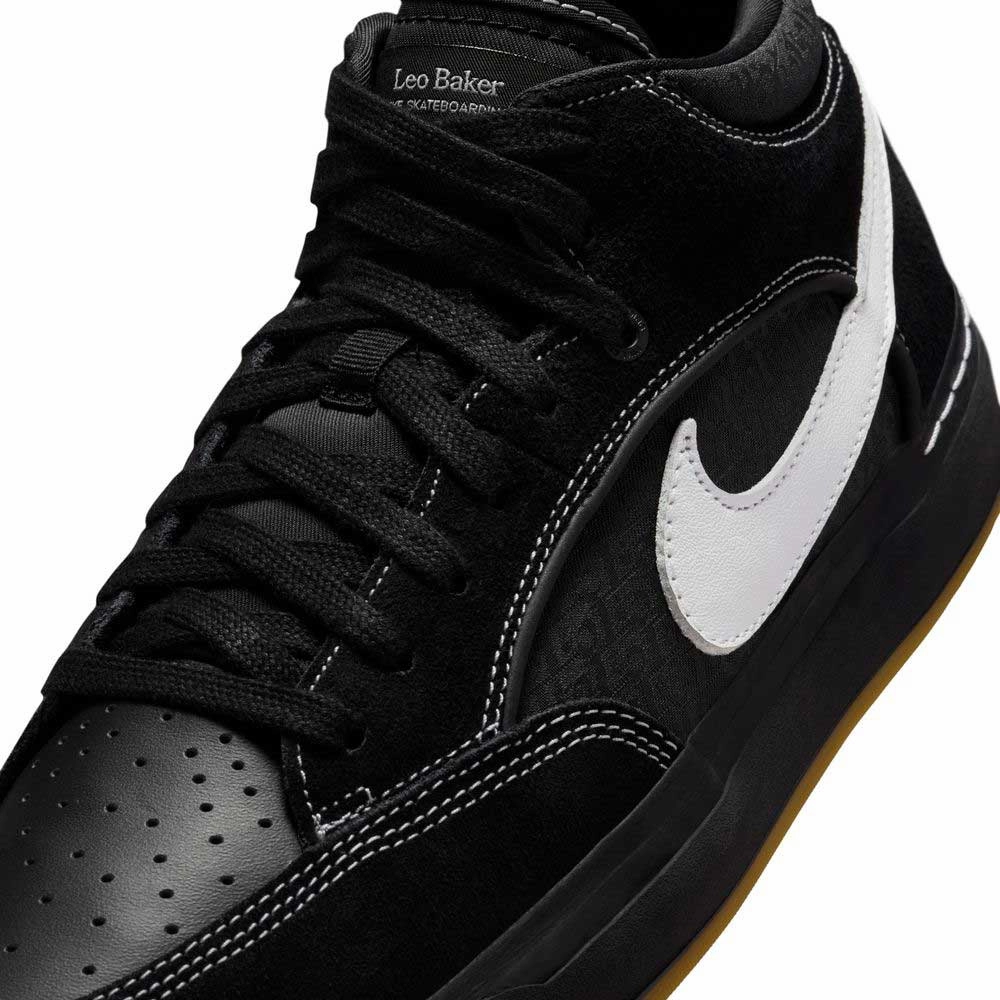 Good Nike Running Shoes DX4361005 Black Gum Leo Baker React Nike SB Suede Leather Skateboarding Shoes
