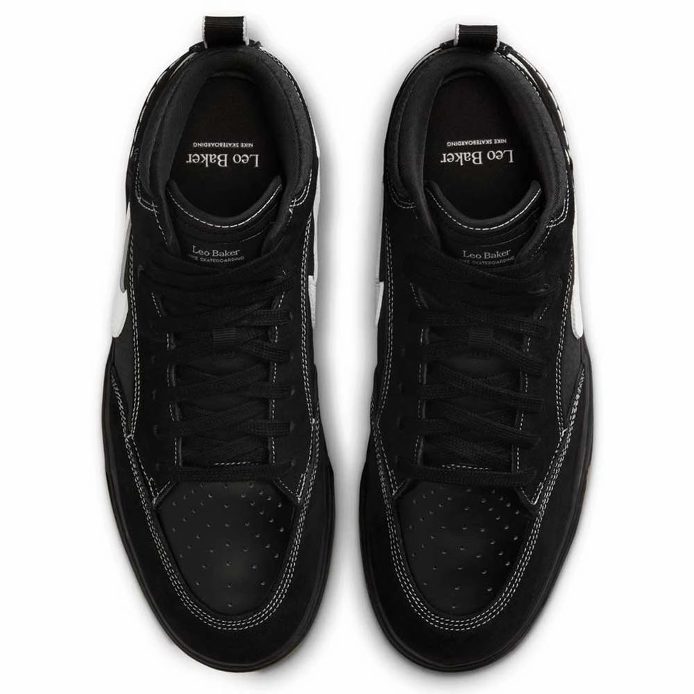 DX4361005 Black Gum Leo Baker React Nike SB Suede Leather Skateboarding Shoes Nike Shoes With Sparkle Swoosh