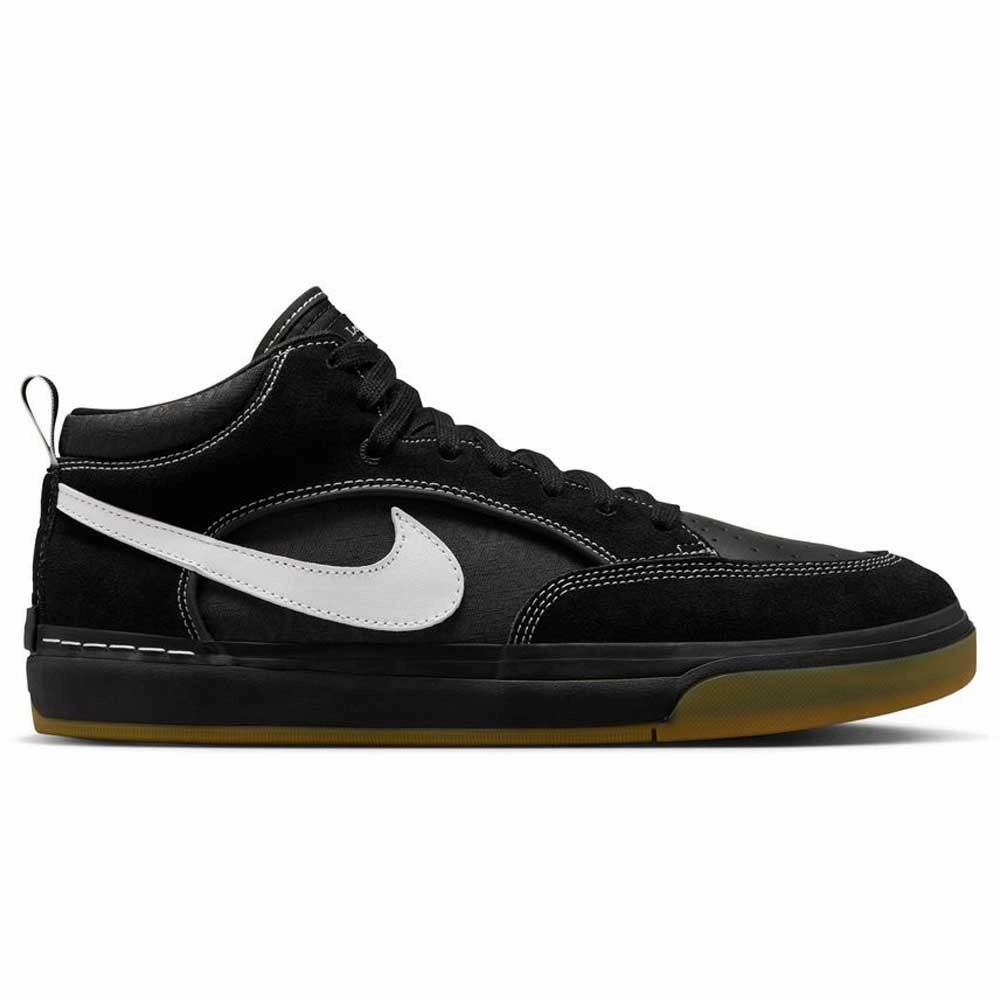 Nike Valentine Shoes DX4361005 Black Gum Leo Baker React Nike SB Suede Leather Skateboarding Shoes