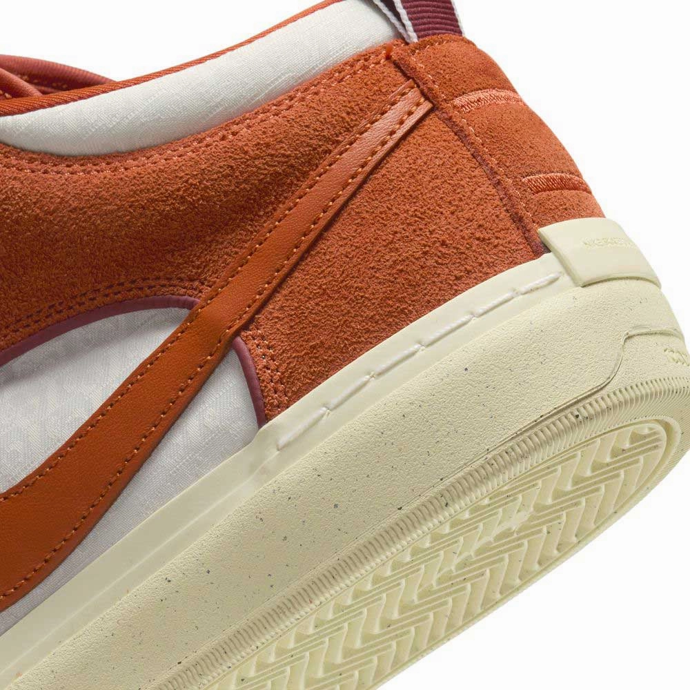 Indianapolis Colts Nike Shoes DX4361202 Dark Rust White React Leo Nike SB Suede & Leather Skateboarding Shoes