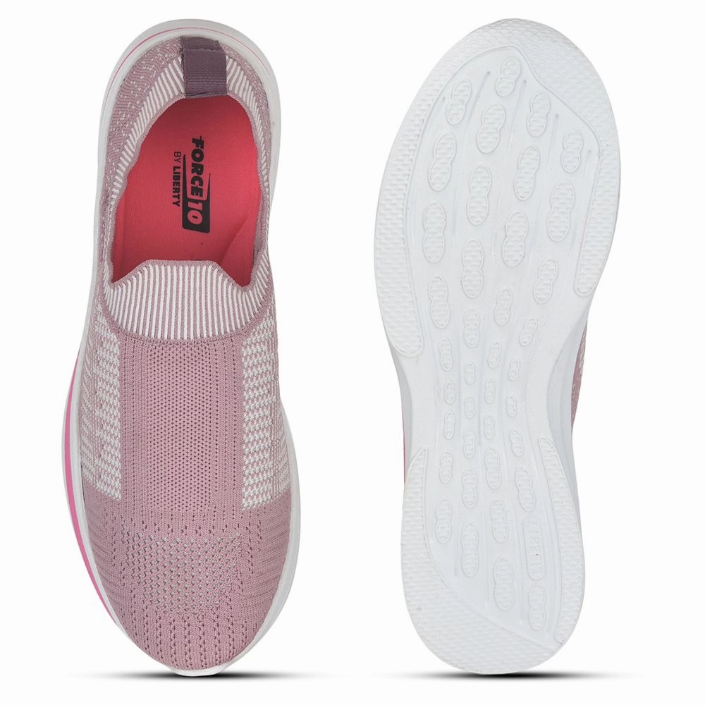Jordan Trainer Shoes FORCE 10 Sports Non Lacing Shoe For Ladies (Pink) NORRIS-2E By Liberty
