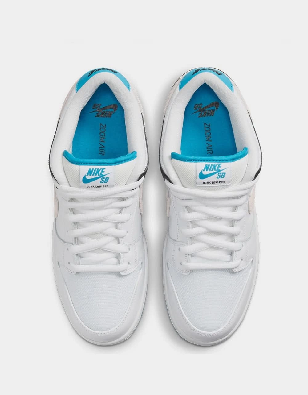 Nike SB Dunk Low Pro Skate Shoes - White/Neutral Grey-Black-Laser Blue First Shoes Of Nike