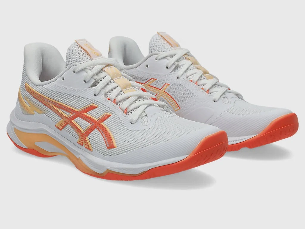 Asics Womens Netburner Ballistic FF 4 - White/Vivid Coral Asics Collab Shoes