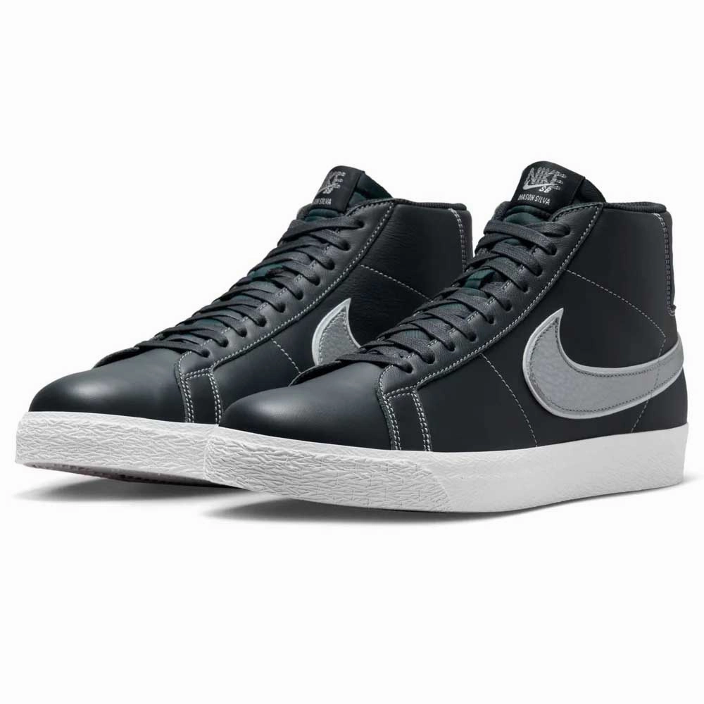 DZ7260400 Blackened Blue Wolf Grey Blazer Mid Nike SB Mason Silvas QS Leather Skateboarding Shoes Nike Pro Shoes