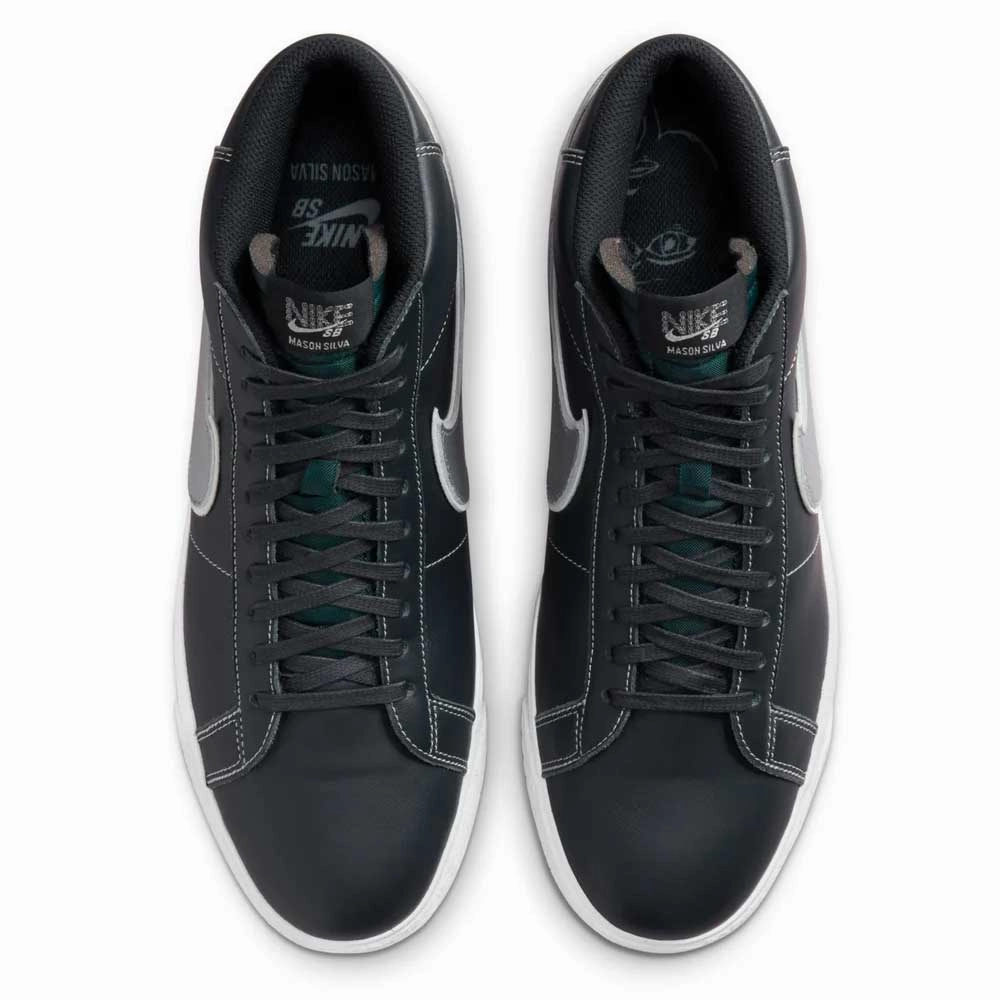 Nike Shoes Sales DZ7260400 Blackened Blue Wolf Grey Blazer Mid Nike SB Mason Silvas QS Leather Skateboarding Shoes