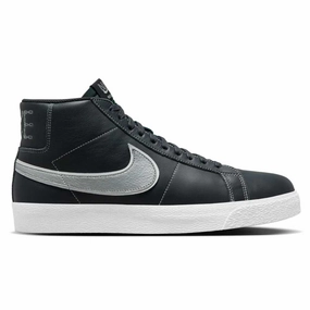 Nike Water Resistant Shoes DZ7260400 Blackened Blue Wolf Grey Blazer Mid Nike SB Mason Silvas QS Leather Skateboarding Shoes