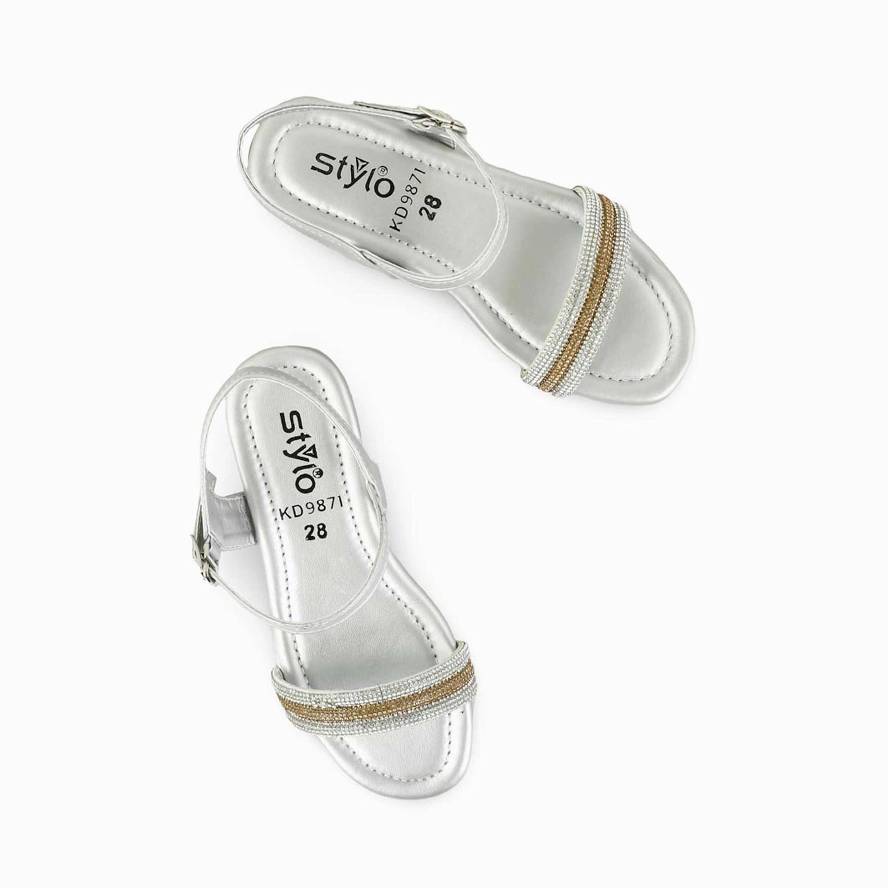Resort Costa Rica Girls Silver Formal Sandal KD9871