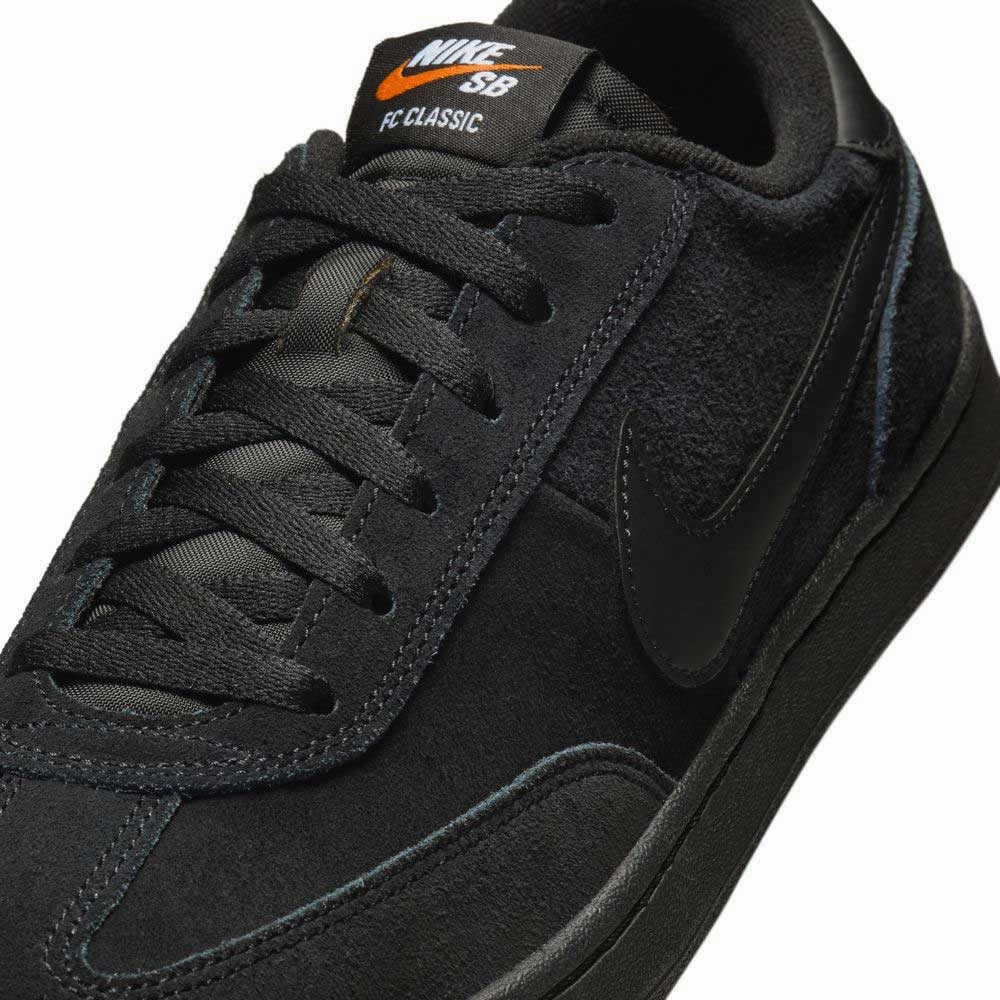 Design My Own Nike Shoes 909096002 Black Vivid Orange FC Classic Nike SB Suede Skateboarding Shoes