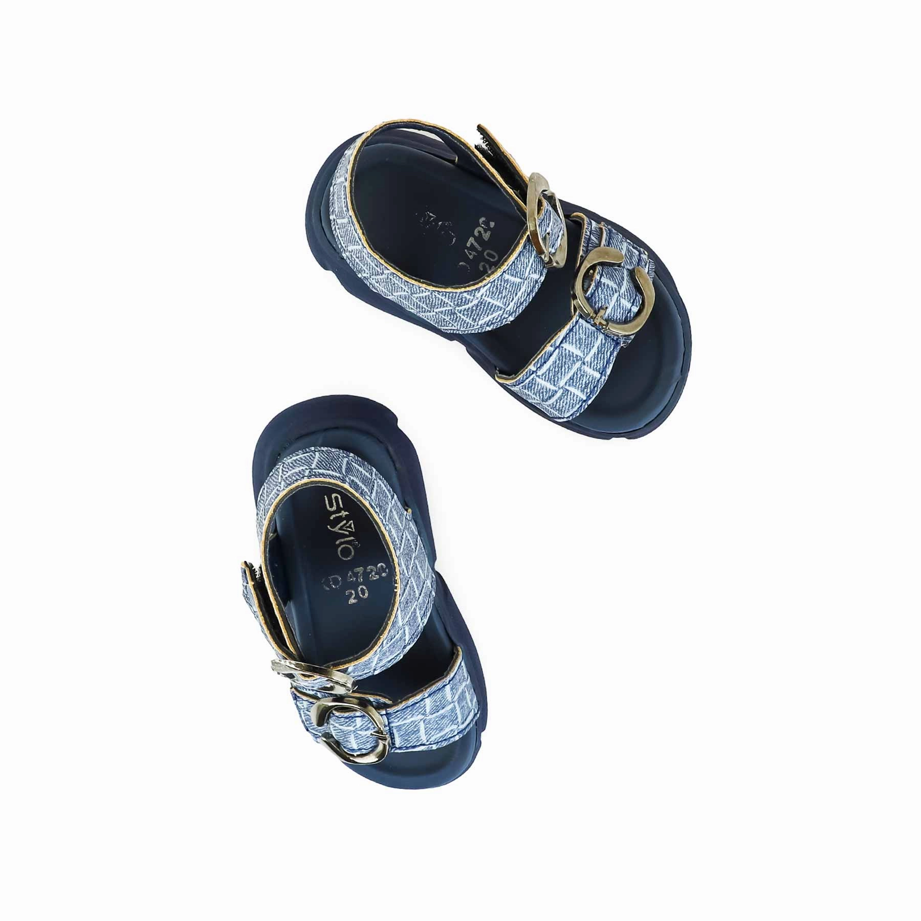 Boys Denim Formal Sandal KD4720 Denim Slide Sandals