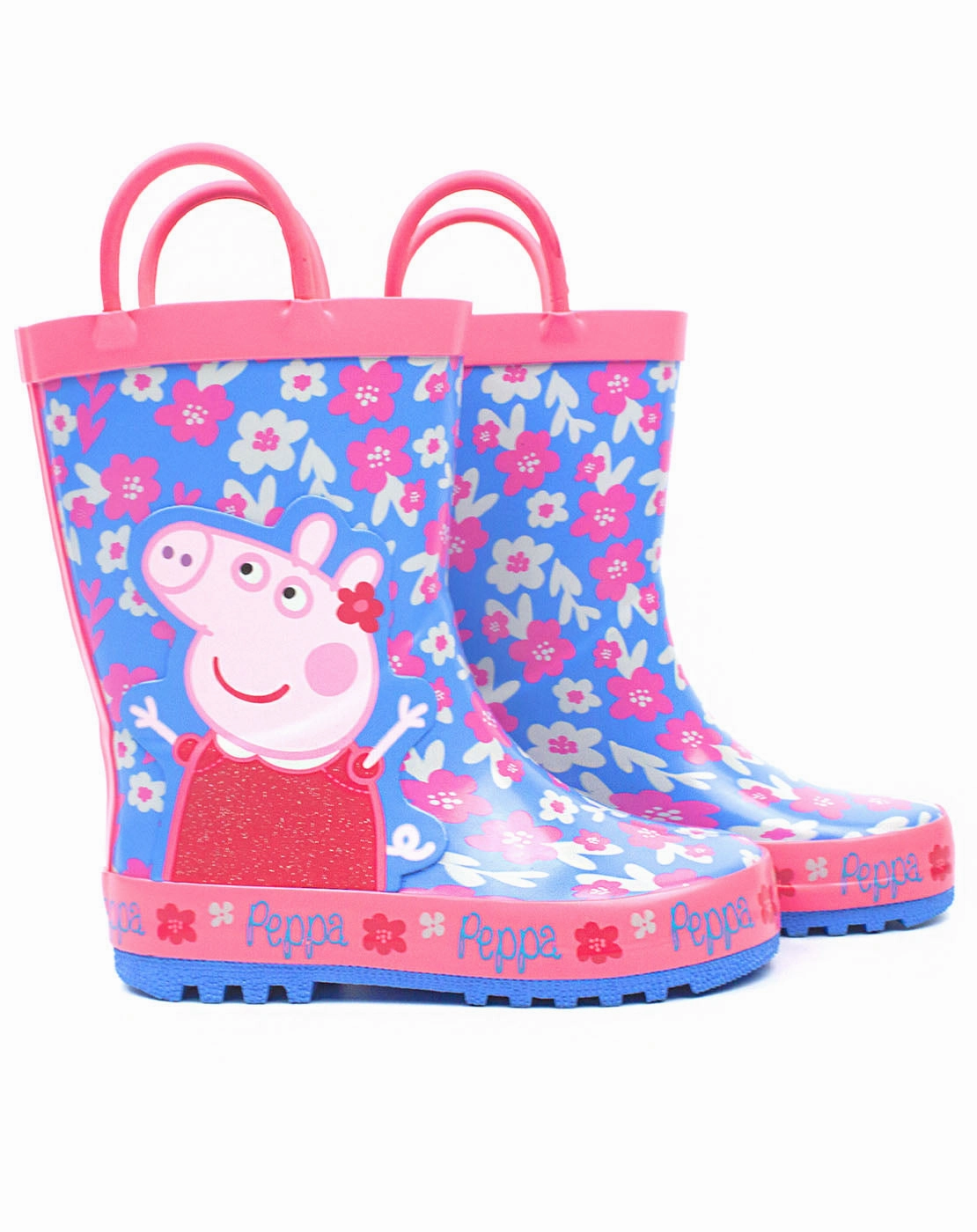 Peppa Pig Wellies For Girls - Pink Floral Doc Boots