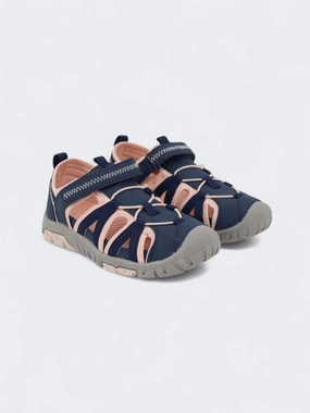 Fashionable Sandals Kid's Girl's Textured Sandals,Navy/Rose
