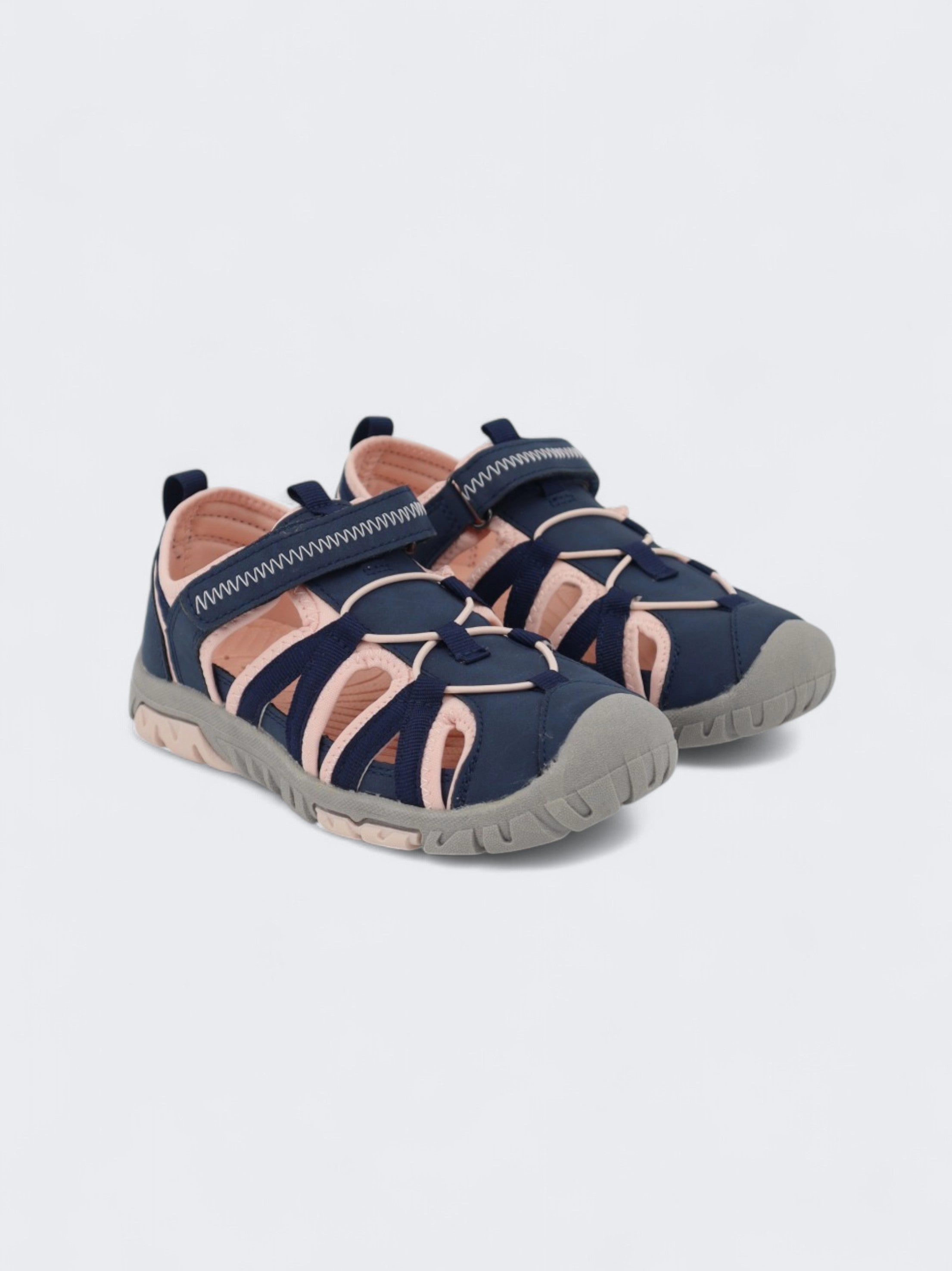Like Sandals Kid's Girl's Textured Sandals,Navy/Rose