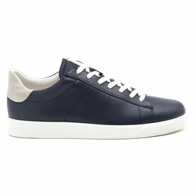 Klay Flex Cap-toe Oxfords Ecco Street Lite Leather Men's Lace Up Marine Shadow White Trainers