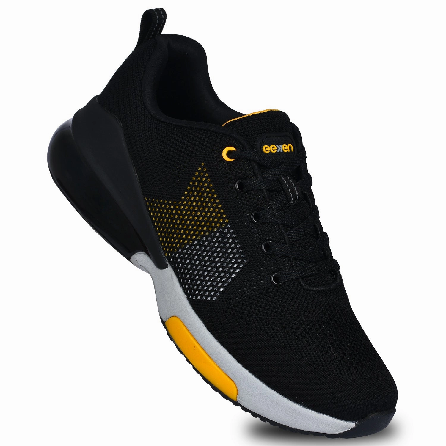 Round Derby Shoes Eeken ESHGIA144S Black Athleisure Shoes For Men