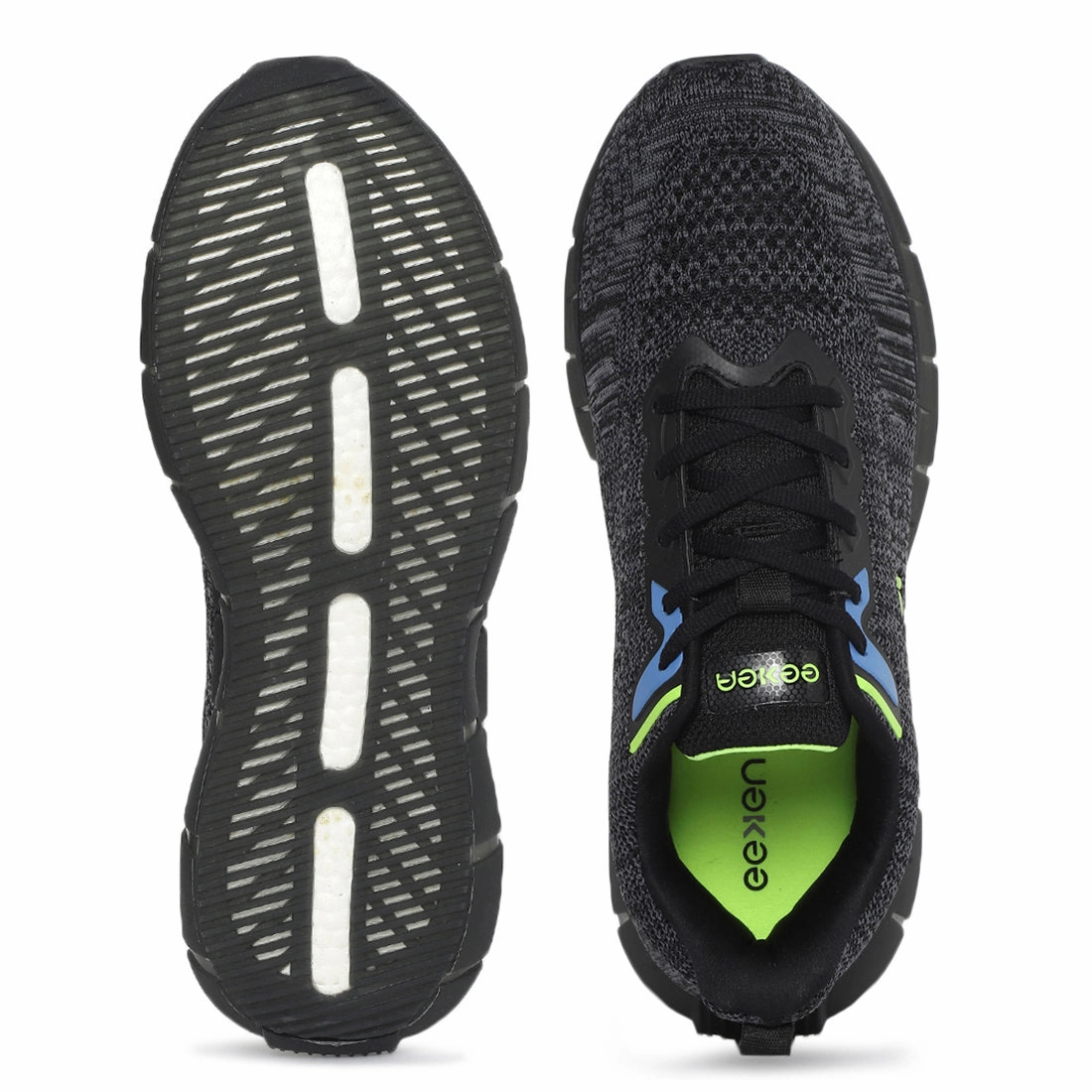 Heeled Derby Shoes Eeken ESHGOA501 Black Athleisure Shoes For Men