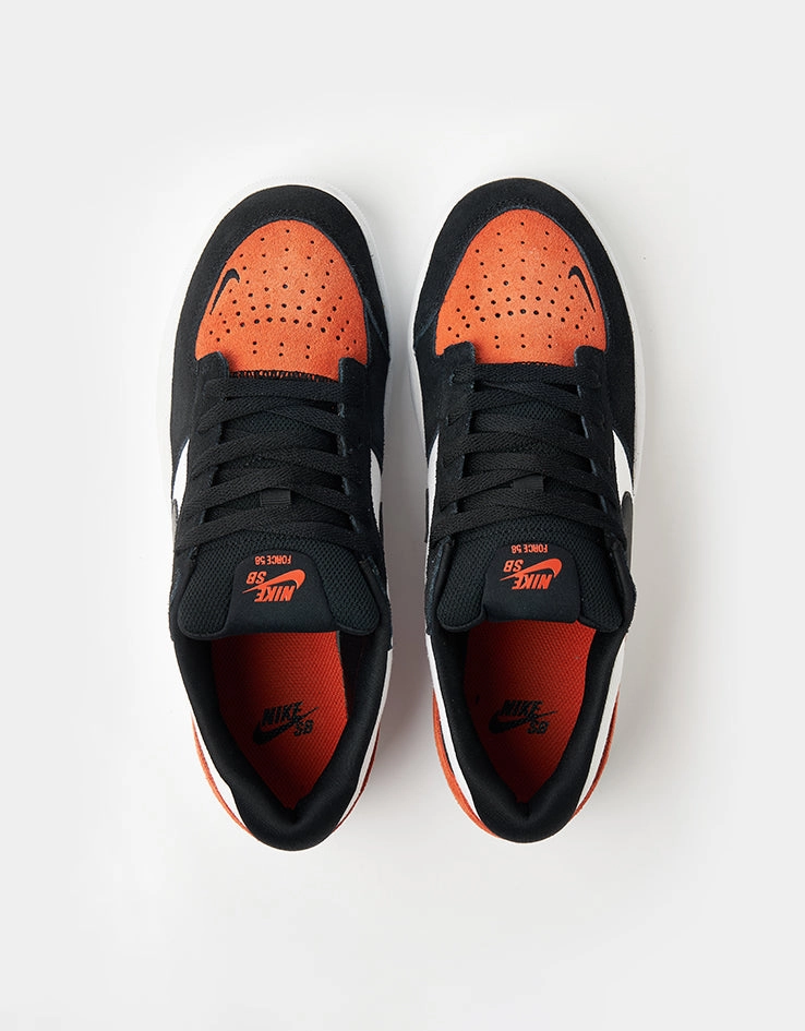 Nike Air Force One Custom Shoes Nike SB Force 58 Skate Shoes - White/Black-Cosmic Clay-White