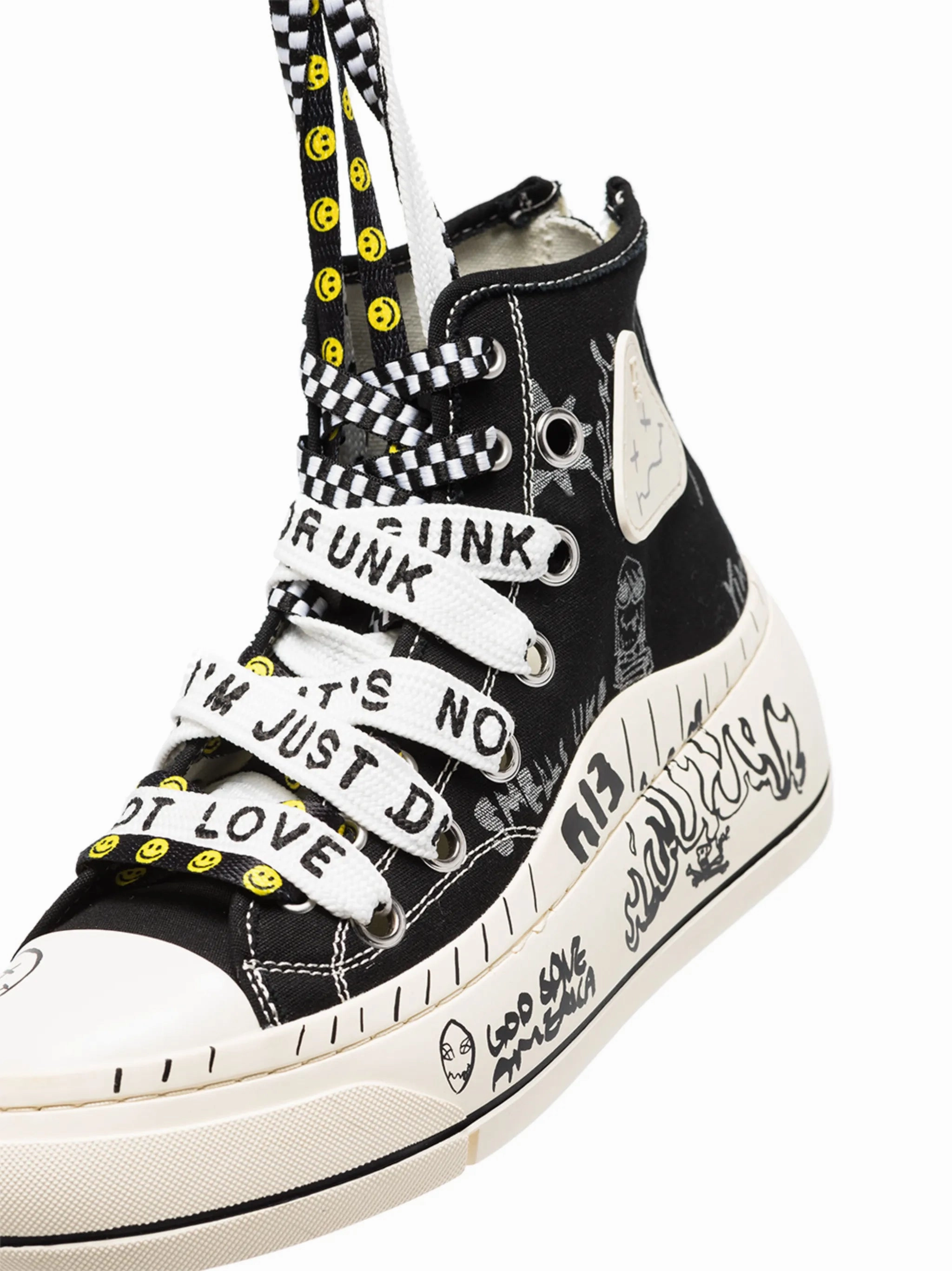 Wide Fitting Ankle Boots Double Grommet Kurt flatform sneakers