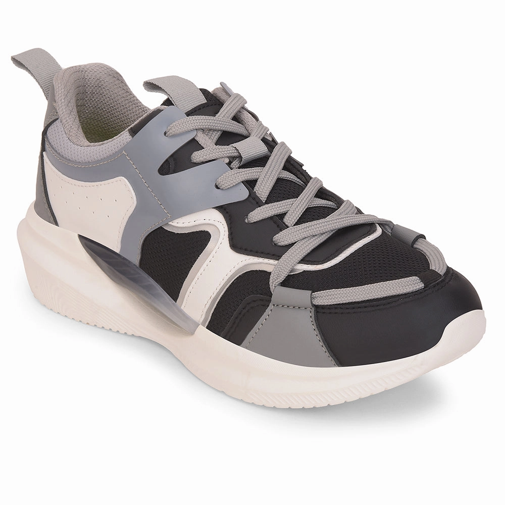 Leap7x Light Grey Sports Lacing Running Shoes For Kids GAMEON-2EL By Liberty Best Running Shoes Heavy Person