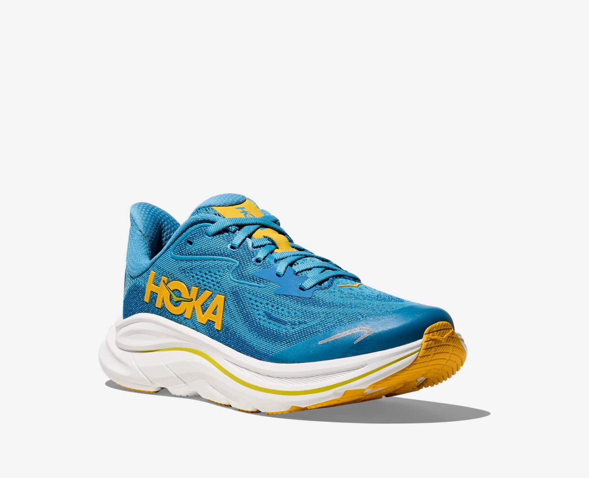 Best Running Shoes Who Supinate Hoka Clifton 10 Big Kids | Alpine Blue/Foggy White