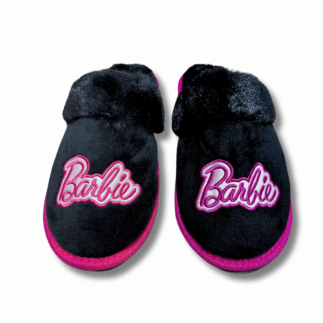 Duolingo Slippers William Lamb Girls Slipper Barbie Black/Pink