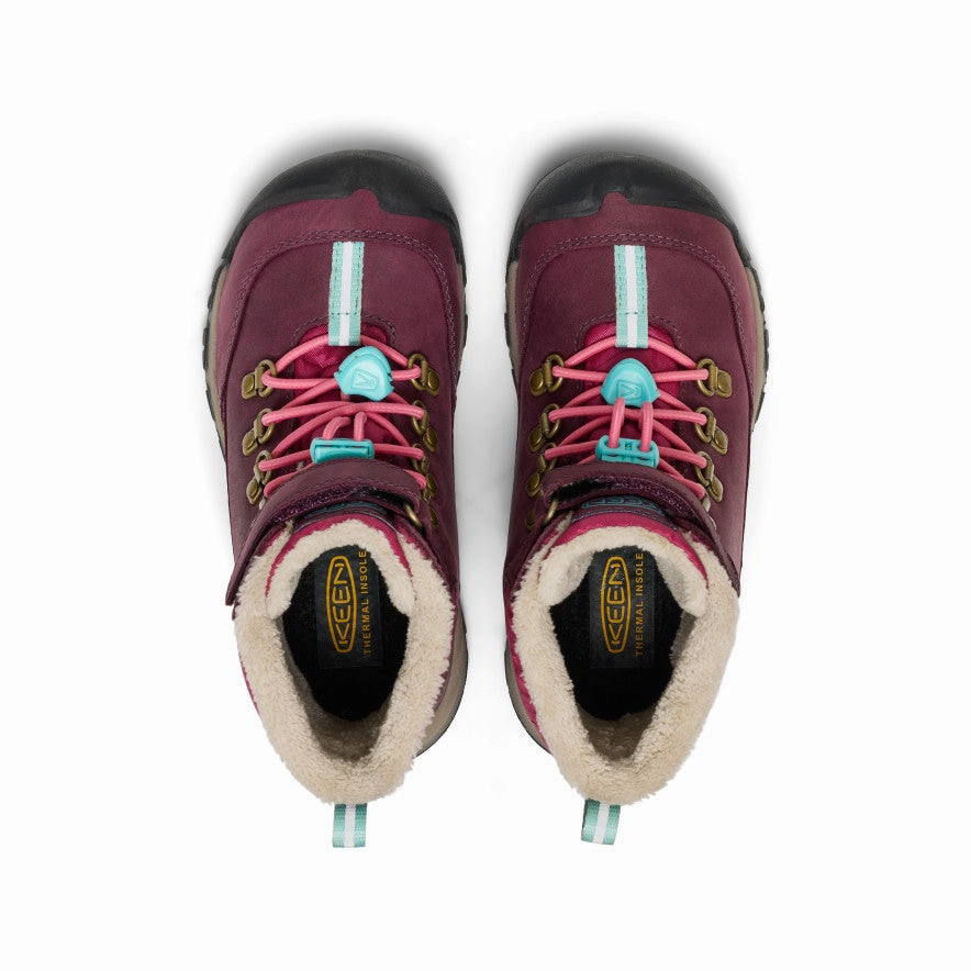 Climate X Ysc5 Snow Boot Little Kids' Kanibou Waterproof Winter Boot  |  Fig/Pink Lemonade