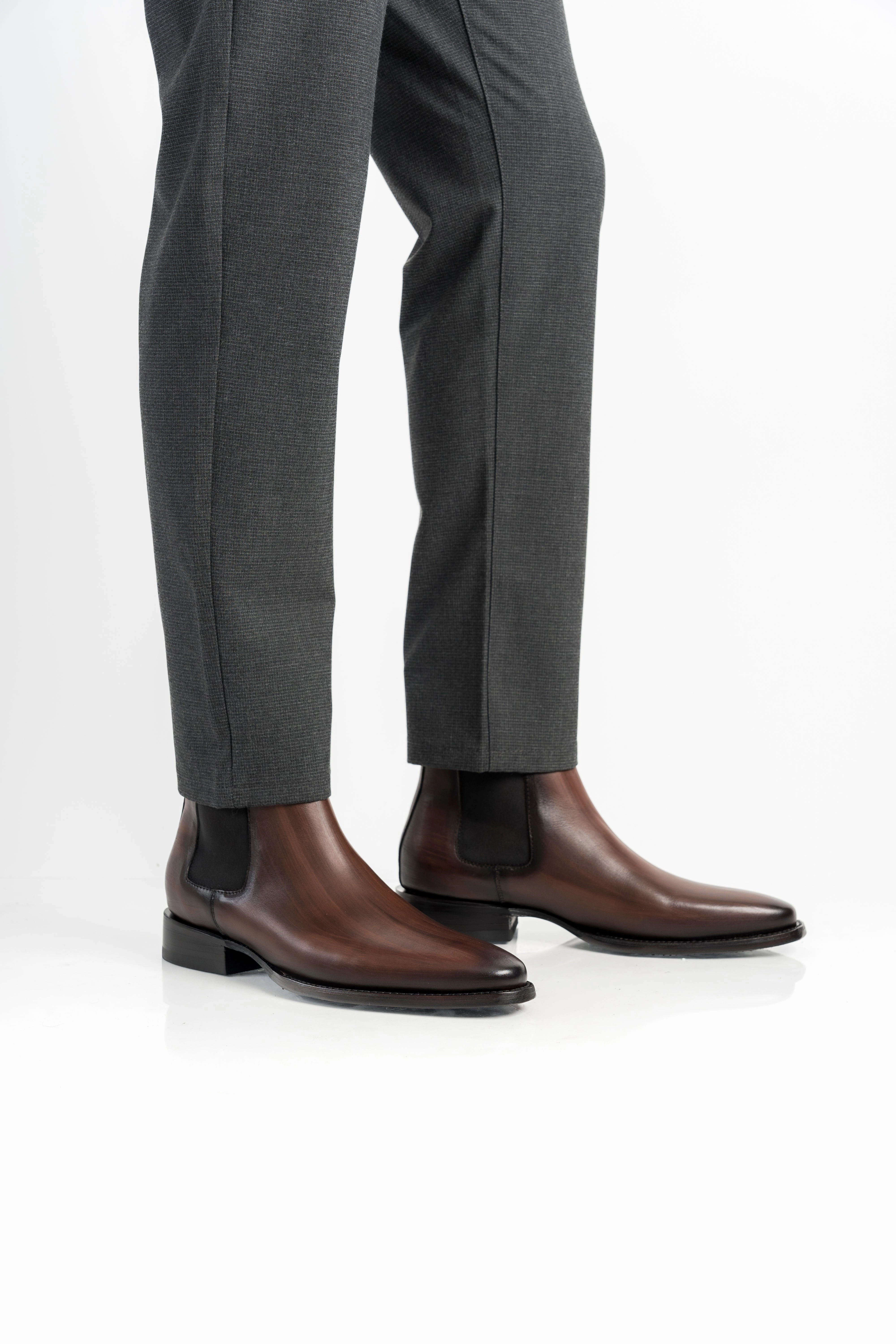 WOOD CHELSEA Creative Suede Chelsea Boots