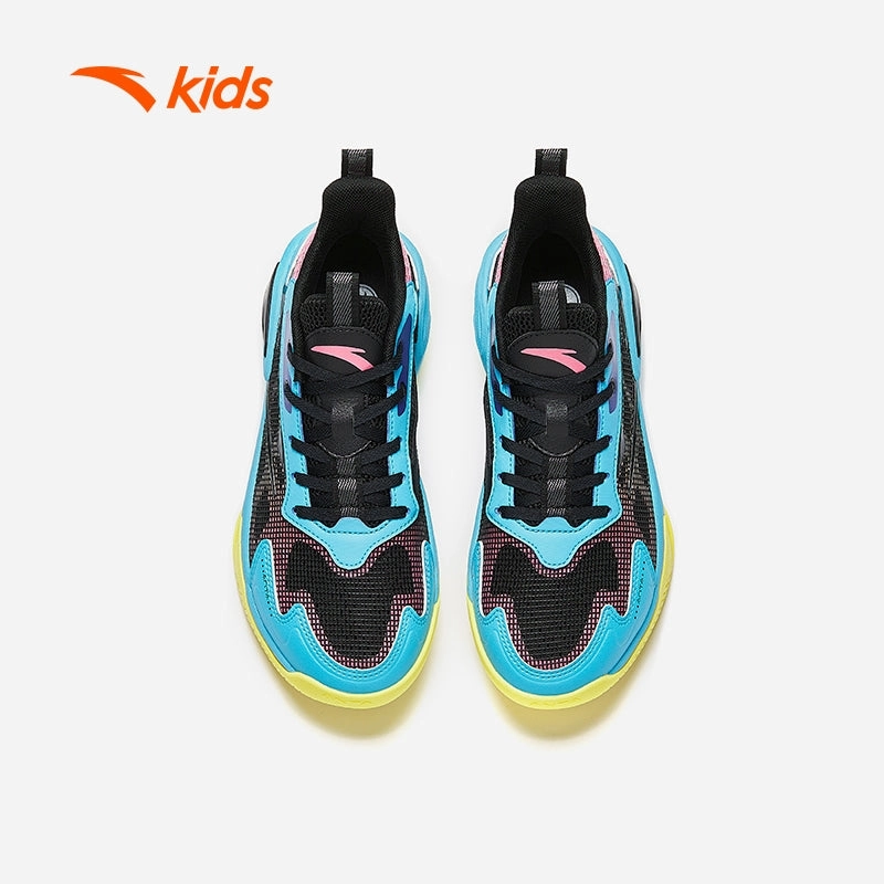 Driving Range Golf anta kids boys splash 7 basketball shoes A125B1131-3 -black/blue/pink (kasut bola keranjang kanak lelaki)