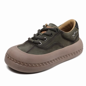 Feather Badminton Shoes Women Retro Fashion Leather Casual Shoes