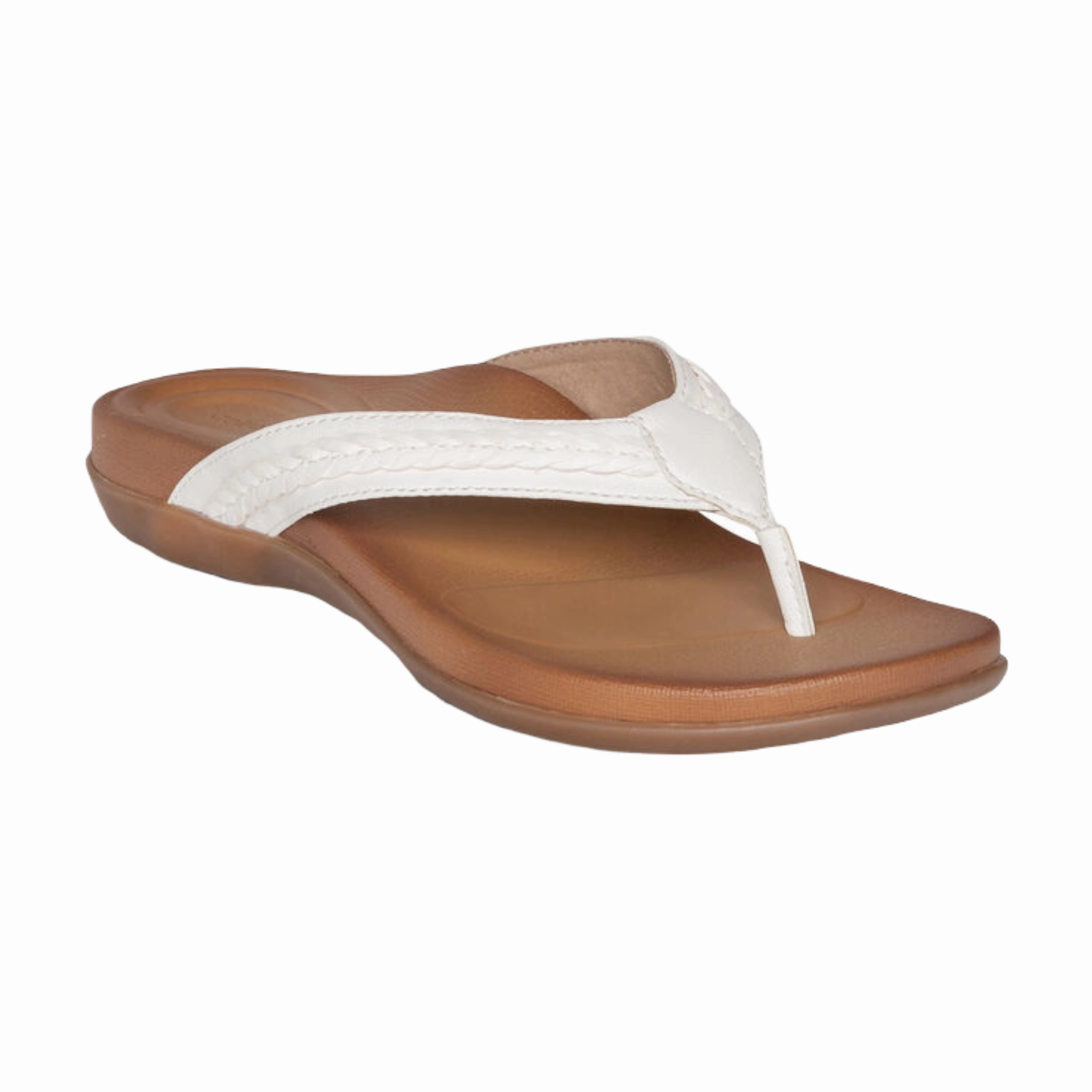 Leather Metallic Flip Flops Emmy