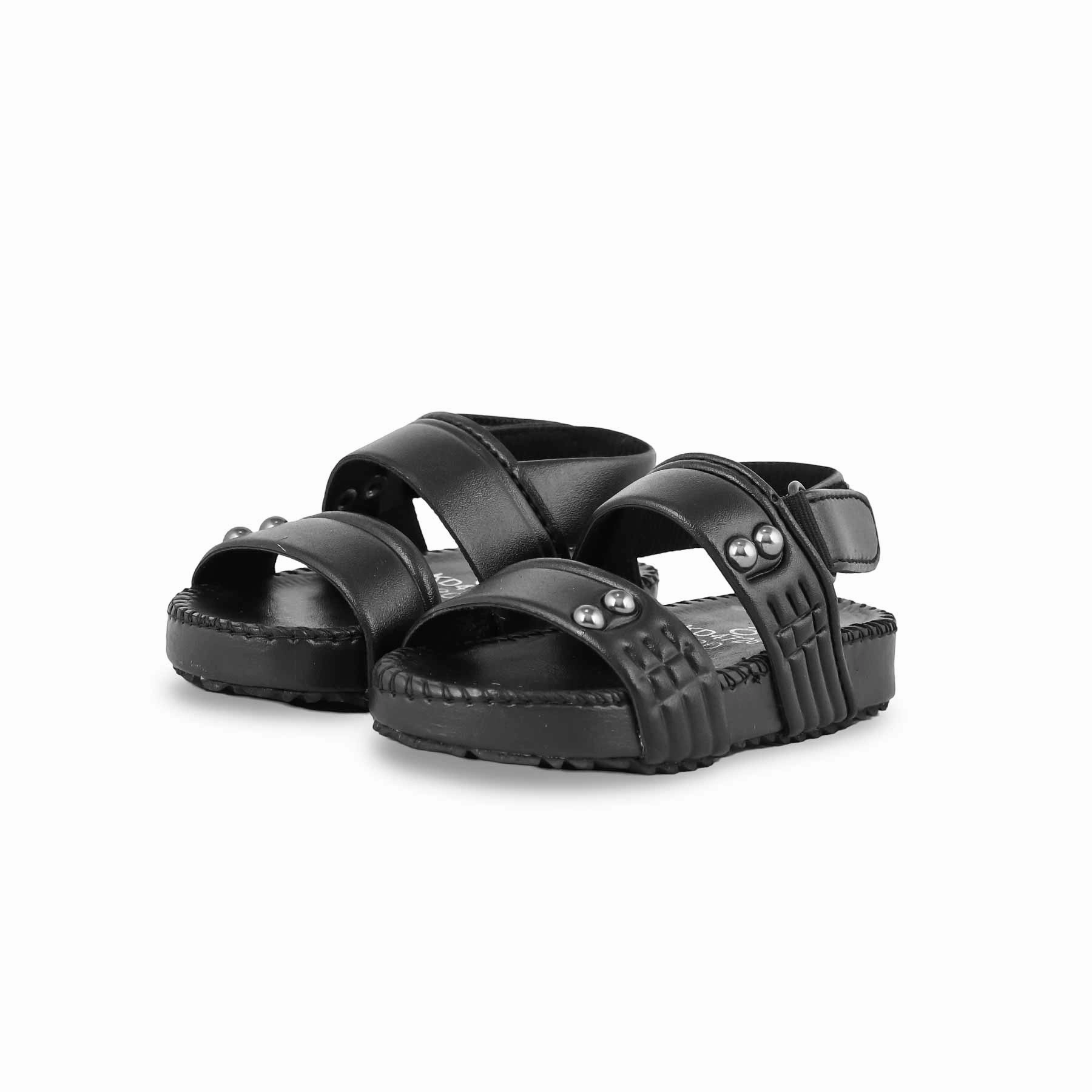 Boys Black Formal Sandal KD4728 Sandals Kitten Heel