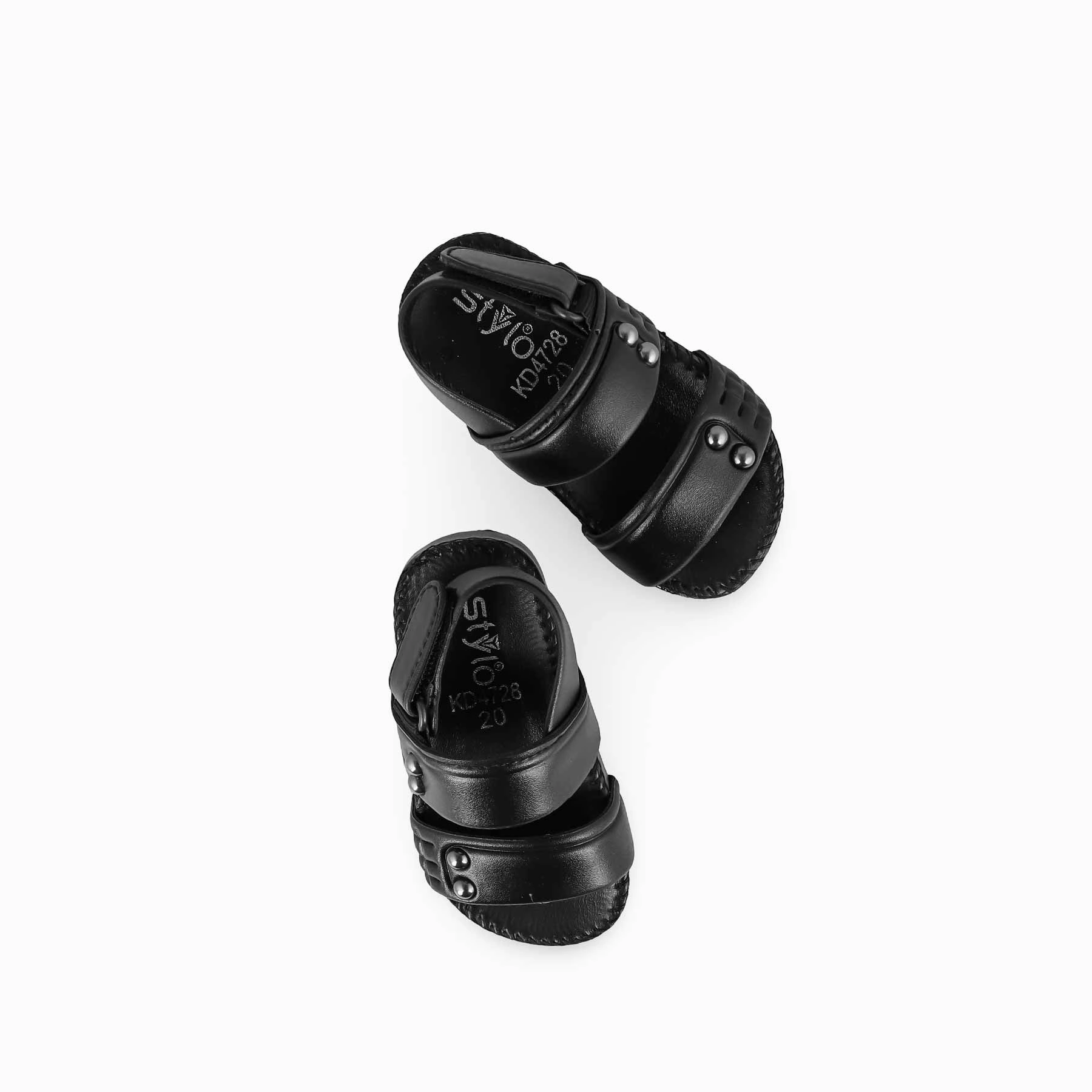 Feather Sandals Boys Black Formal Sandal KD4728