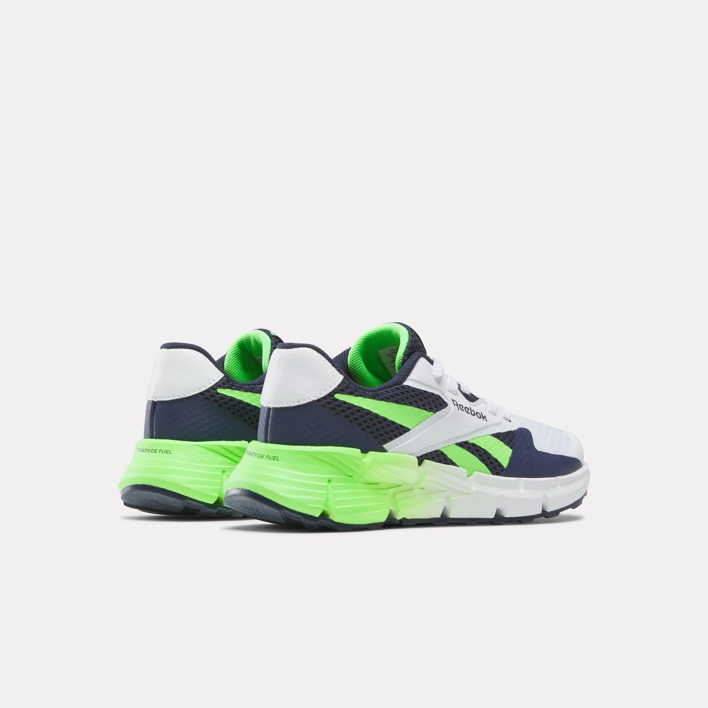 Running Shoes For Toe Box Reebok Footwear Kids Zig Dynamica 5 Elastic Lace Shoes - Pre-School WHITE/VECTORNAVY/SOLARLIME