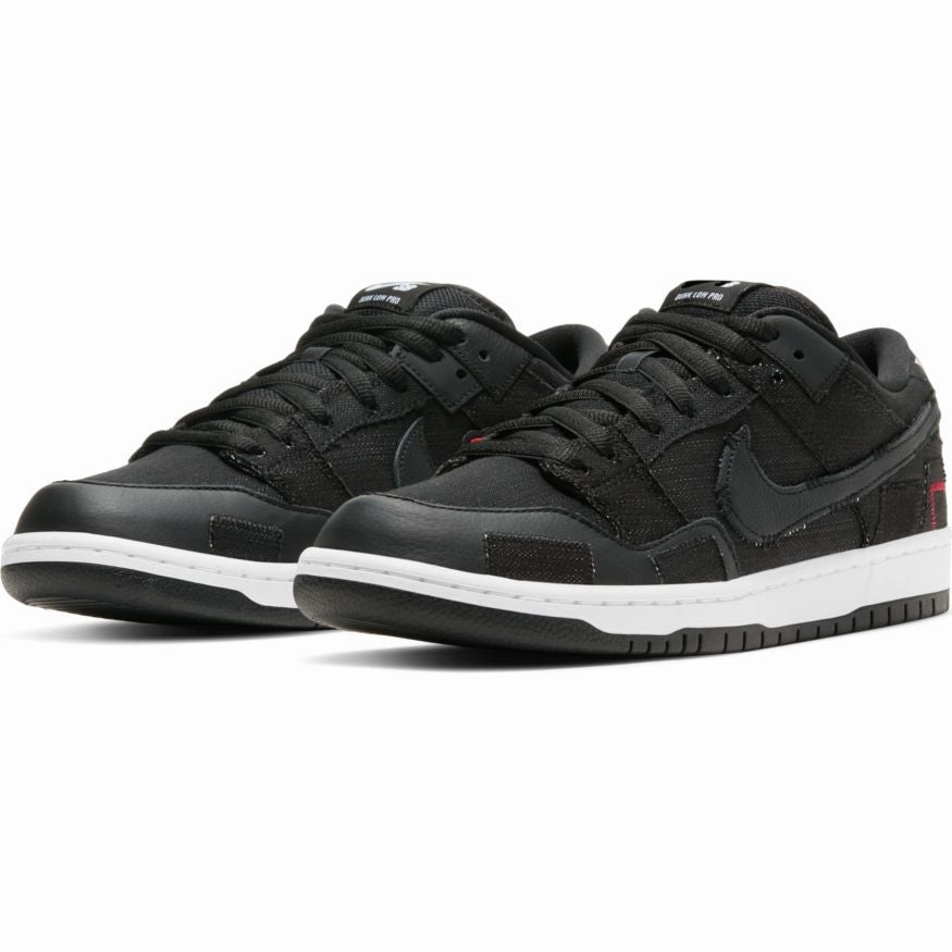 Nike SB - Dunk Low Pro Shoes - Black / Black / University Red (Wasted Youth) Michigan Nike Shoes
